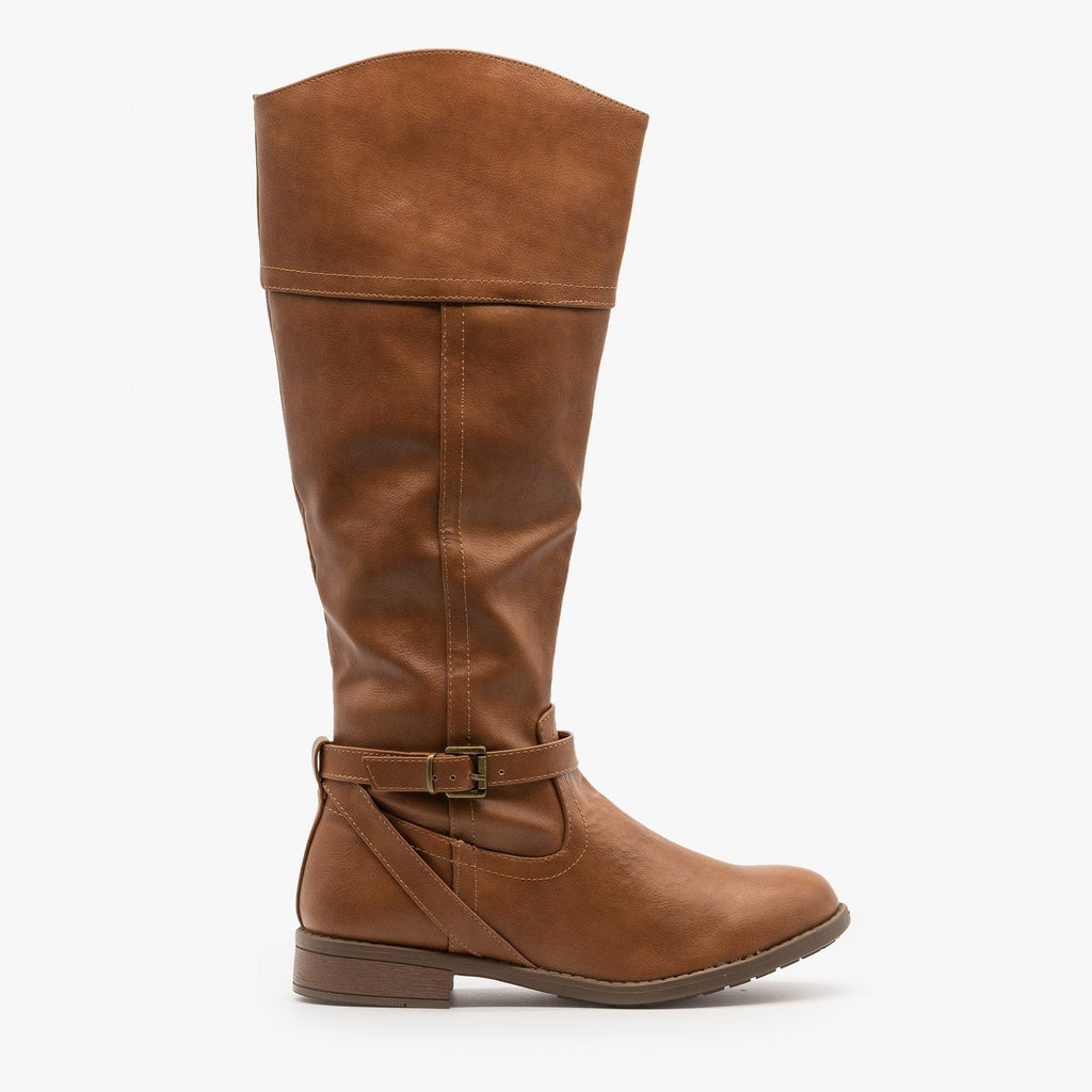 wide calf leather womens boots