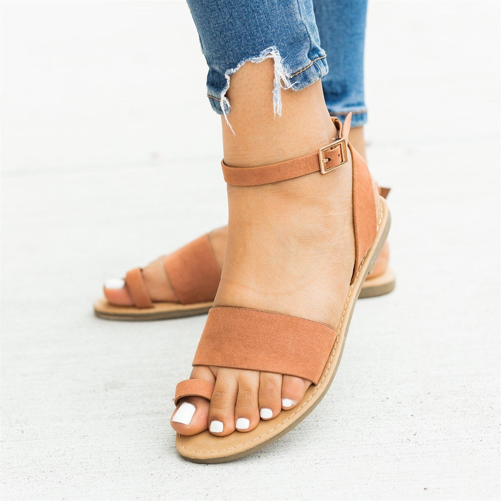 Wraparound Ankle Strap Toe Sandals 