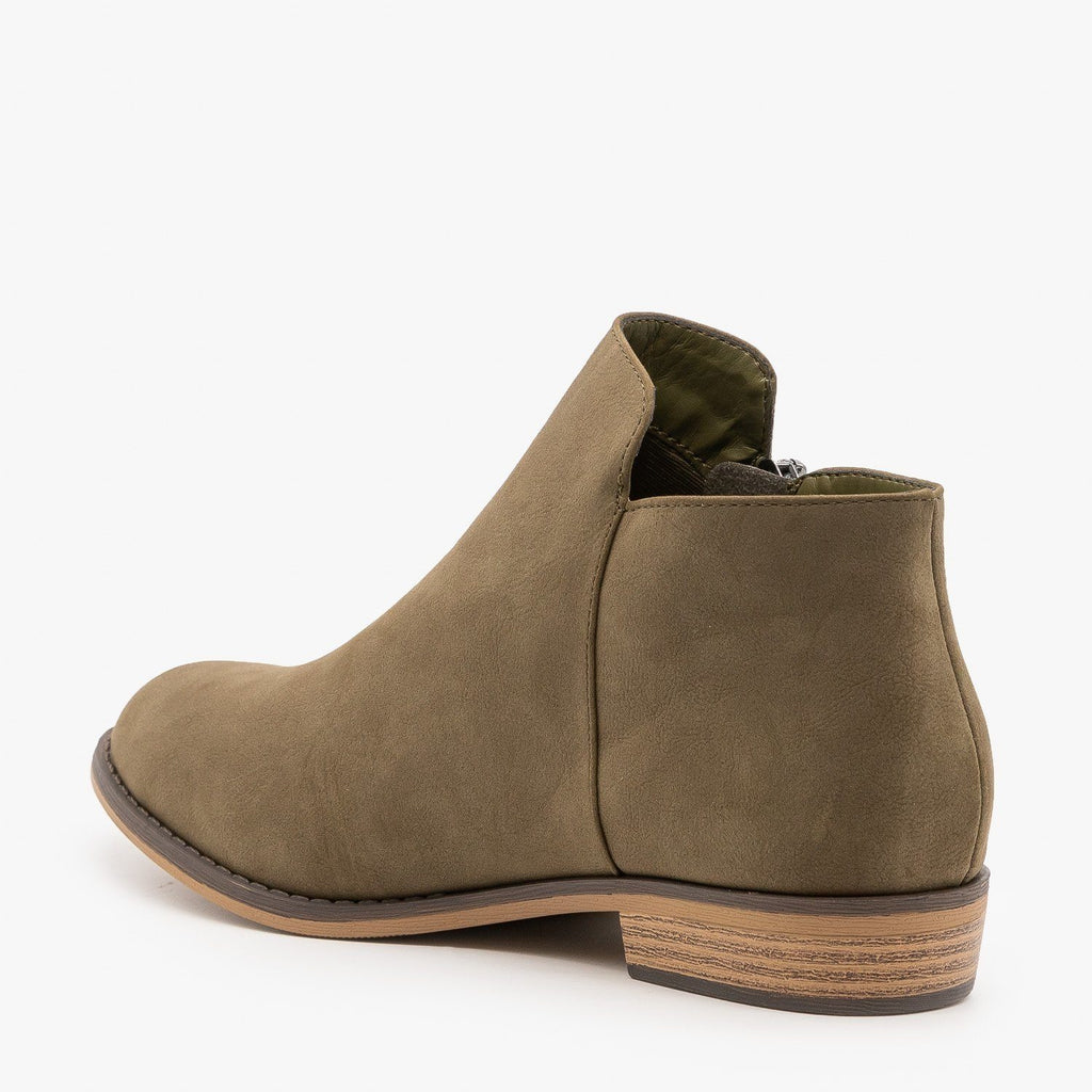 zip up ankle boots womens