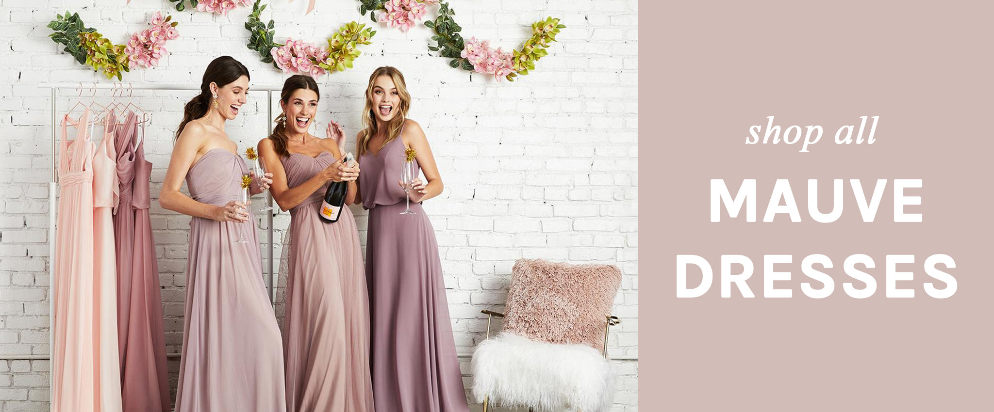 mauve boho bridesmaid dresses