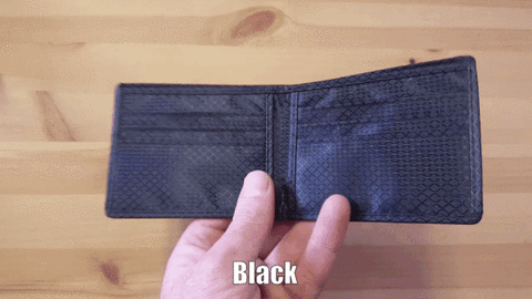 Black Carbon Fiber Wallet GIF