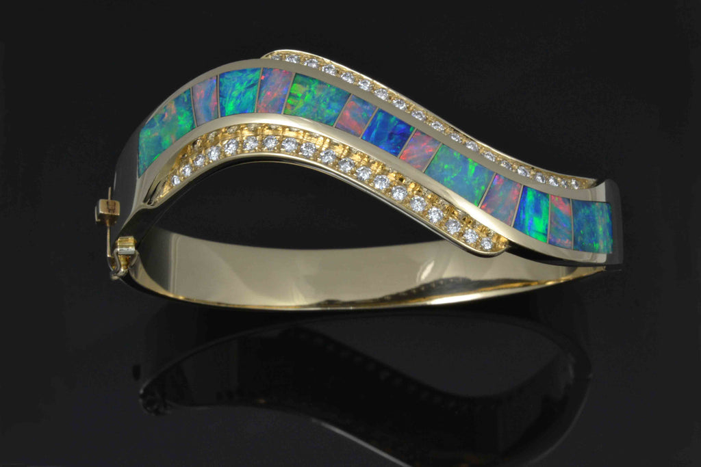 ægteskab lejesoldat nedsænket Amazing Diamond and Opal Bracelet by The Hileman Collection