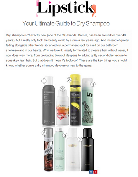 Lipstick the Ultimate Guide to Dry Shampoo