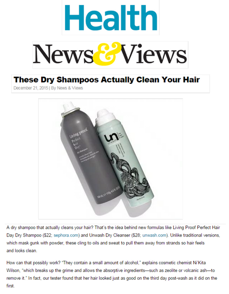 Health Magazine Dry Shampoo that Actually Cleans your Hair Unwash Press 