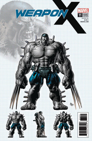 Weapon X 11 1:25 Mike Deodato Design Variant Batch H