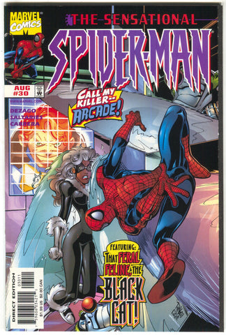 Sensational Spider-Man 30 Marvel 1998 NM Mike Wieringo Black Cat