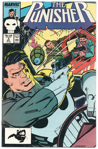Punisher 3 2nd Series Marvel 1987 FN VF Klaus Janson Grenade
