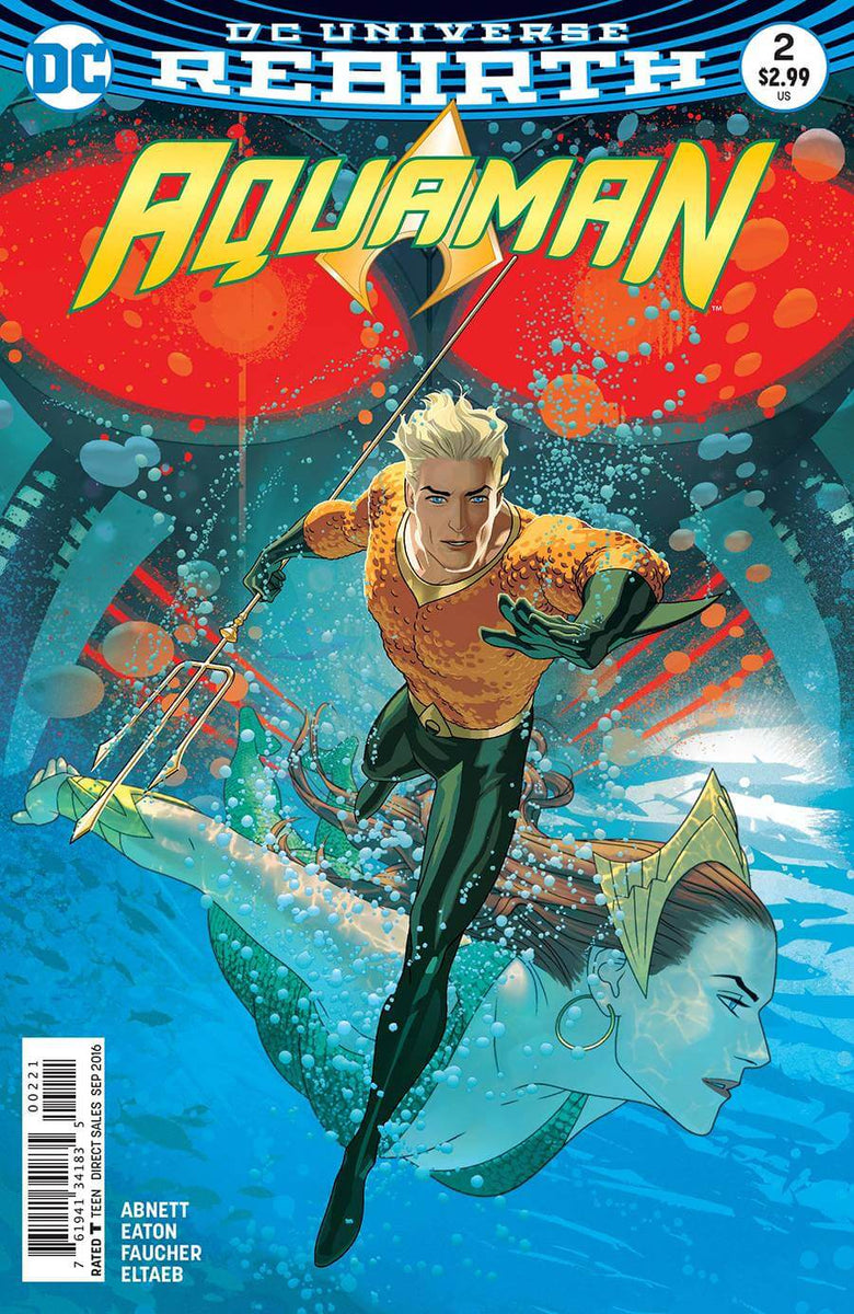 Aquaman 2 B Dc 2016 Vf Nm Rebirth Joshua Middleton Variant Mera The Dr Golden Apple Comics