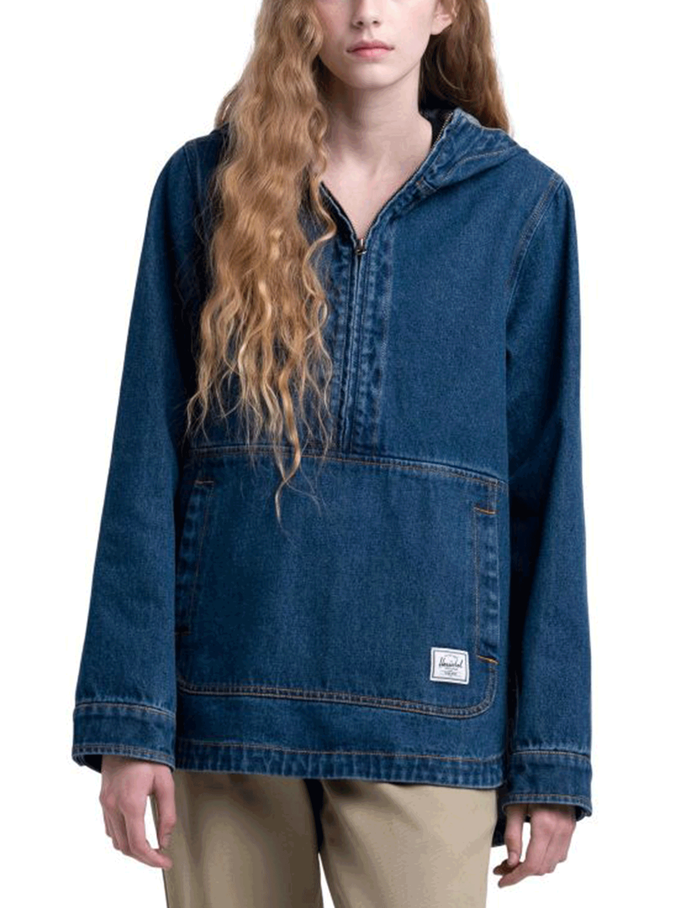 denim anorak jacket