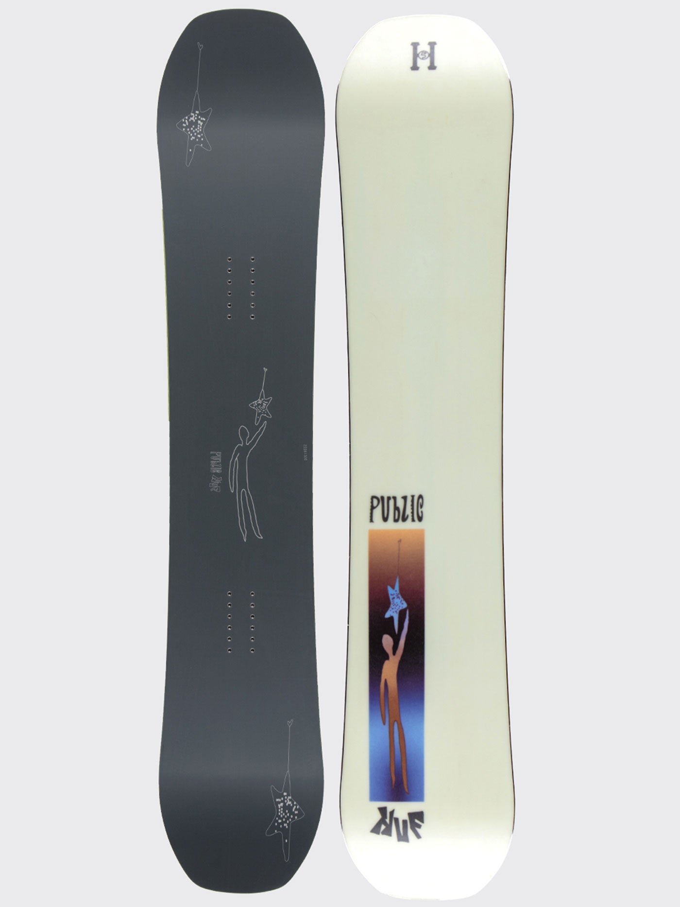 プレゼント サプライズ HUF × PUBLIC 153CM SNOWBOARD スノーボード板