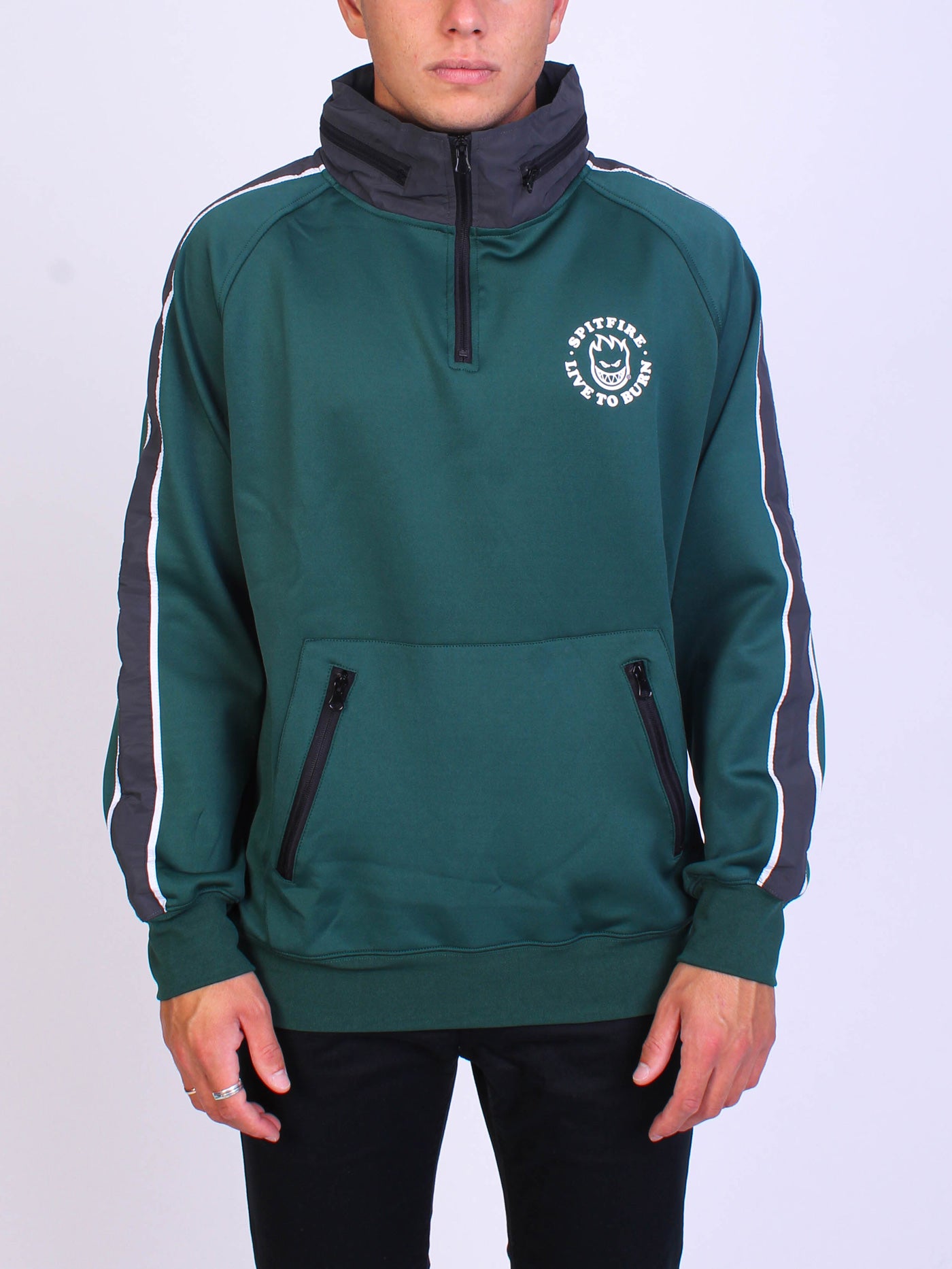 dark green track jacket