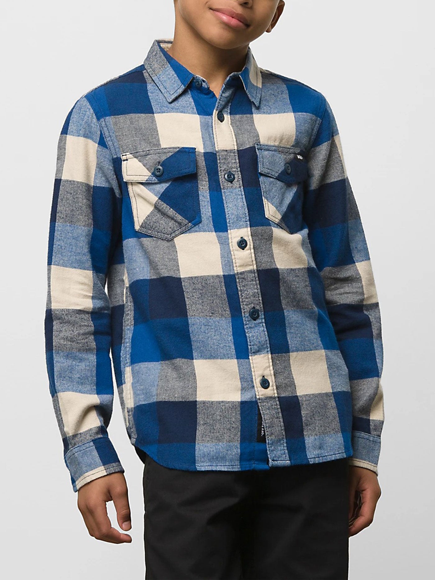 vans checkerboard button up shirt