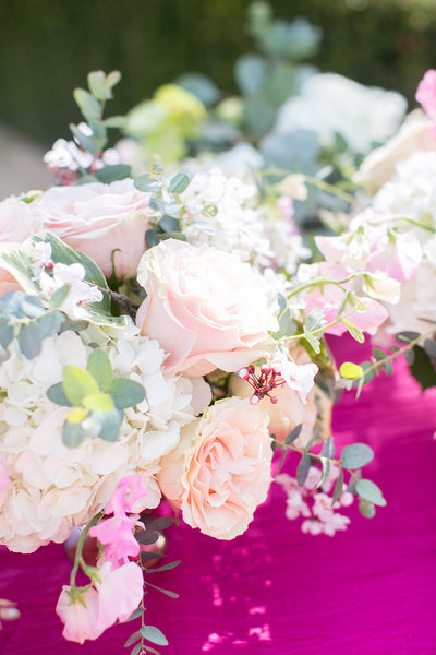 pink table scape in napa, ca 