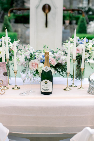 champagne on table