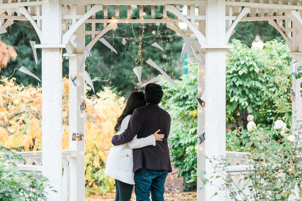 Paper plane proposal, gazebo proposal, twinkle light proposal, surprise proposal, the box sock, the yes girls events, picnic proposal 