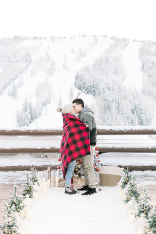 cold weather surprise proposal