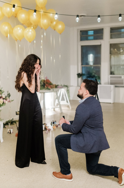 couple getting engaged