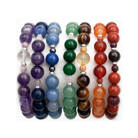 Chakra Bracelets by Golden Lotus Mala