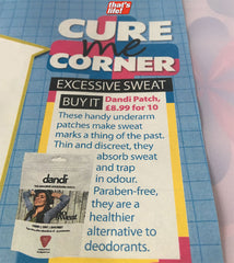 dandi patch named excessive sweat cure by That's Life Magazine 