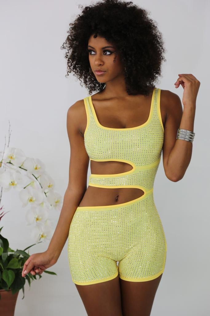 Ring On me Romper - Yellow Ring On me Romper - Yellow