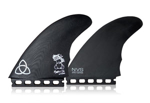 NVS Maurice Cole Futures Twin Fin Set-Black