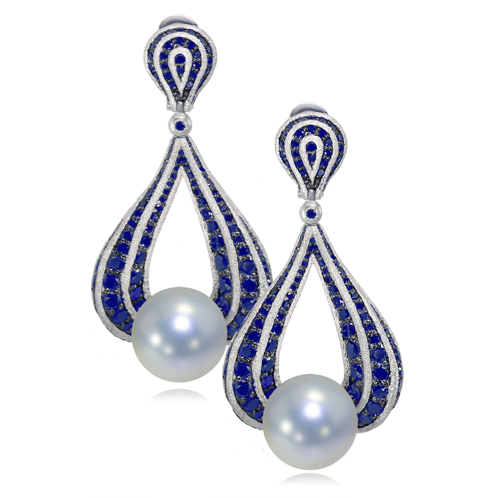 Alex Soldier White Pearl Twist Earrings