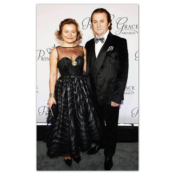 Alex Soldier and his daughter, Maria, posing at Princess Grace Awards