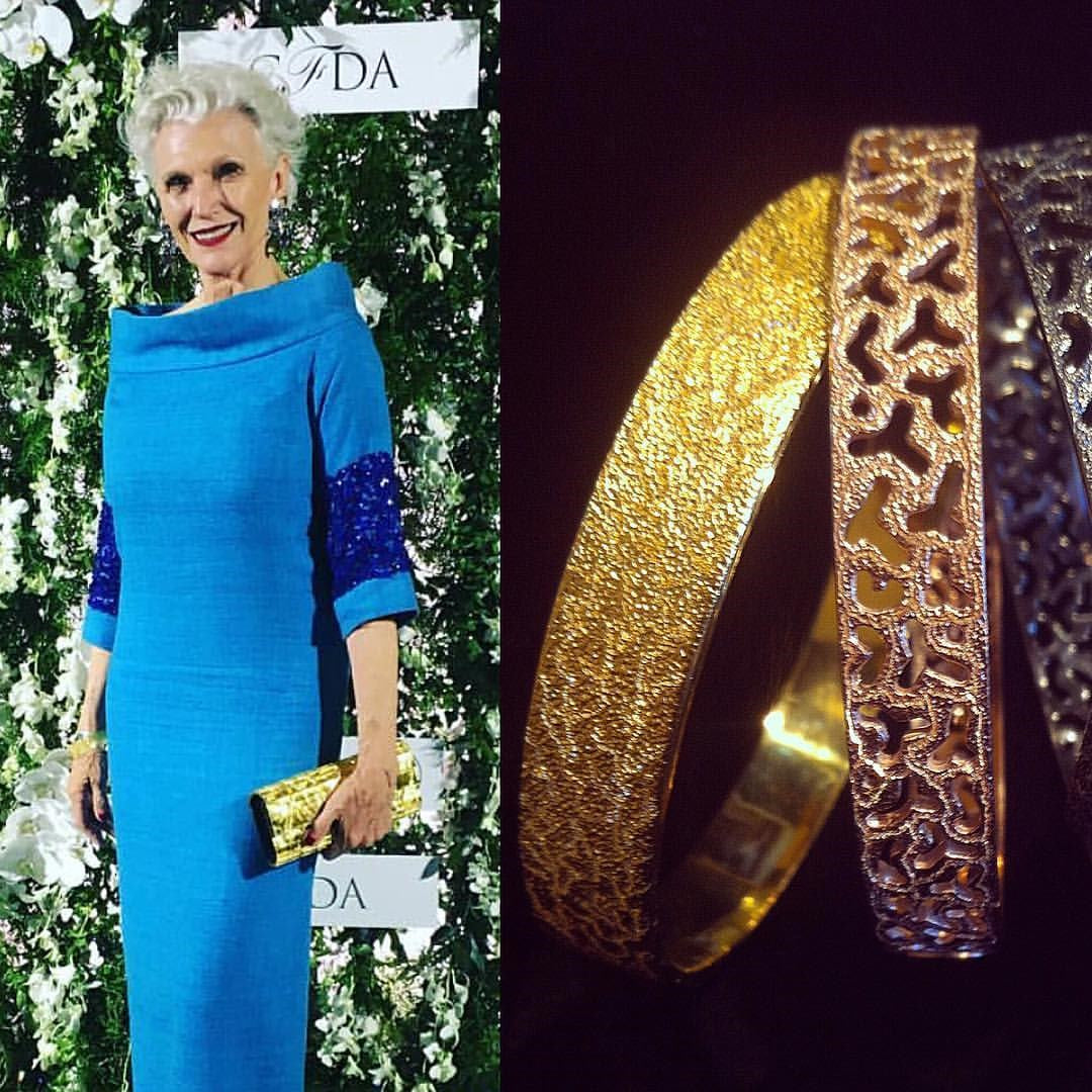 Maye Musk shines in Alex Soldier jewelry at CFDA Awards.