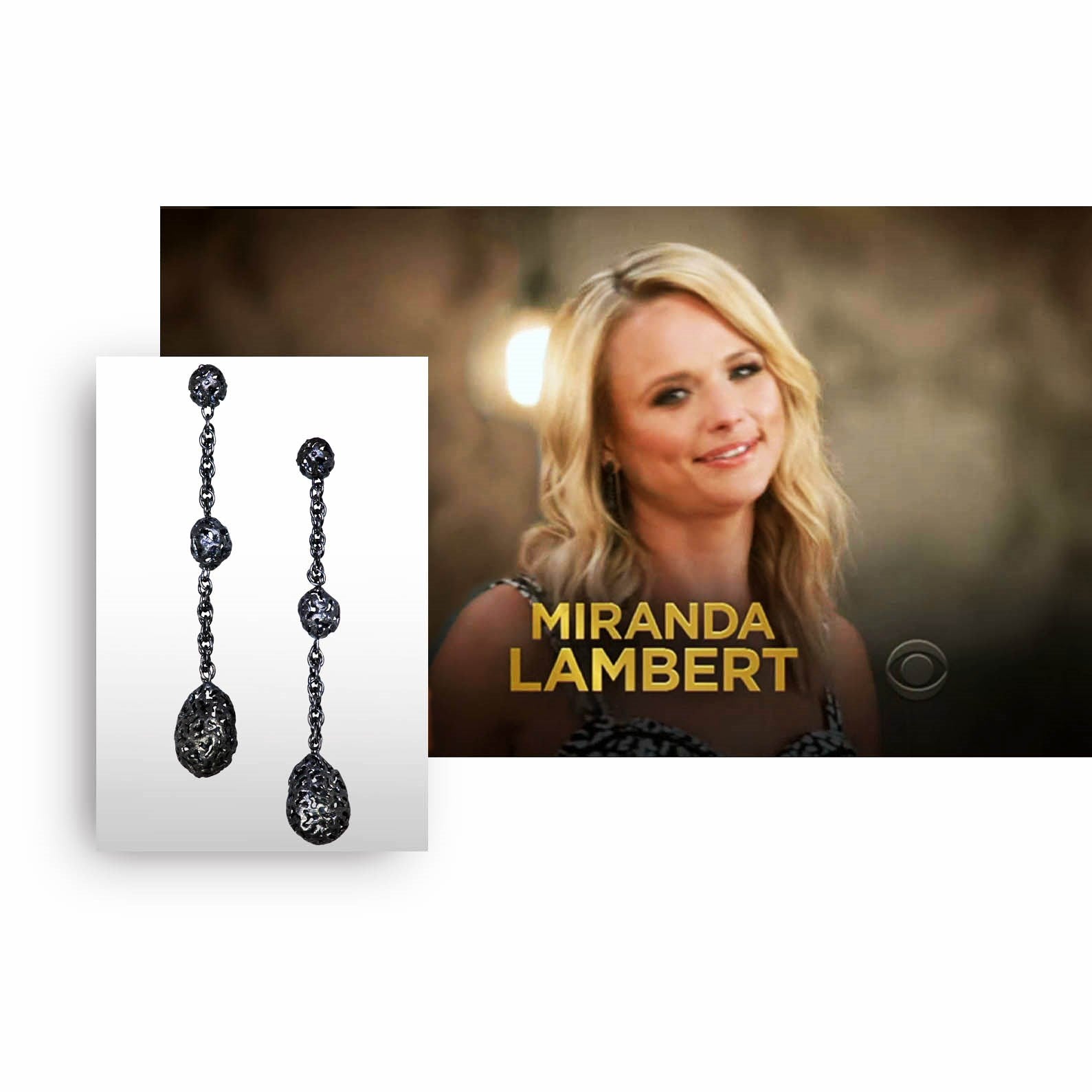 Miranda Lambert wearing Alex Soldier’s Meteorite earrings