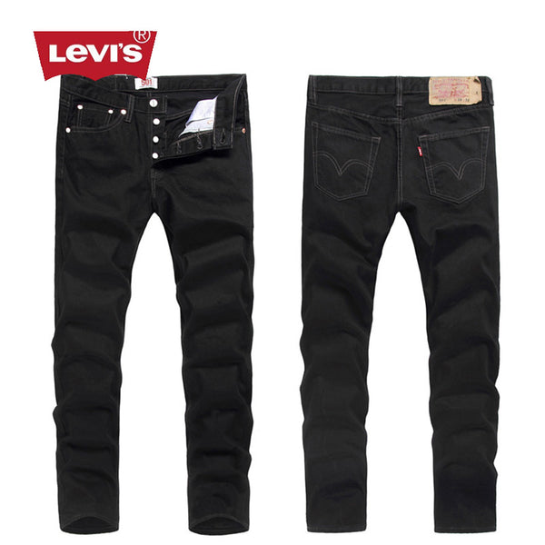 Levi&#39;s 501 Series Classic Black Men Jeans Casual Slim Stretch Denim Me – yvones