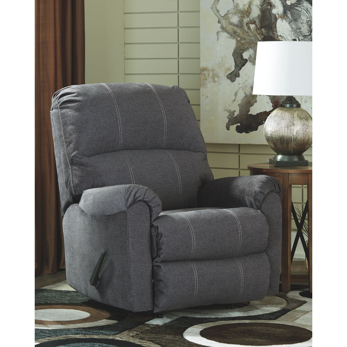 ashley urbino charcoal rocker recliner