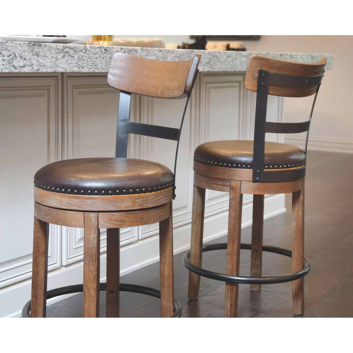 ashley pinnadel swivel barstool