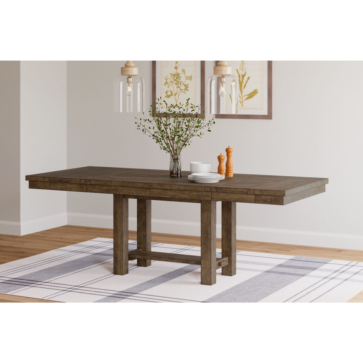 moriville dining table and 4 chairs and bench