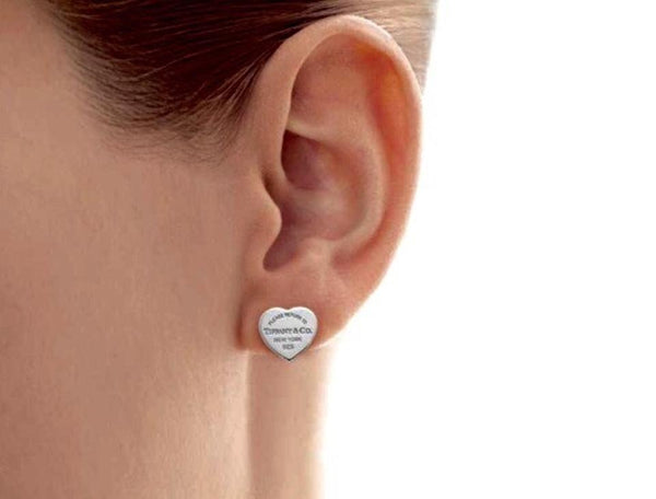 return to tiffany mini heart tag earrings