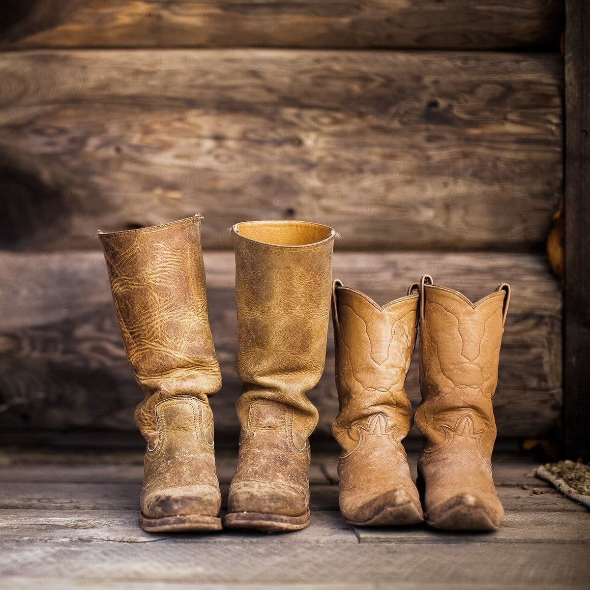 old leather shoes