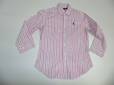 ralph lauren pink striped shirt ladies