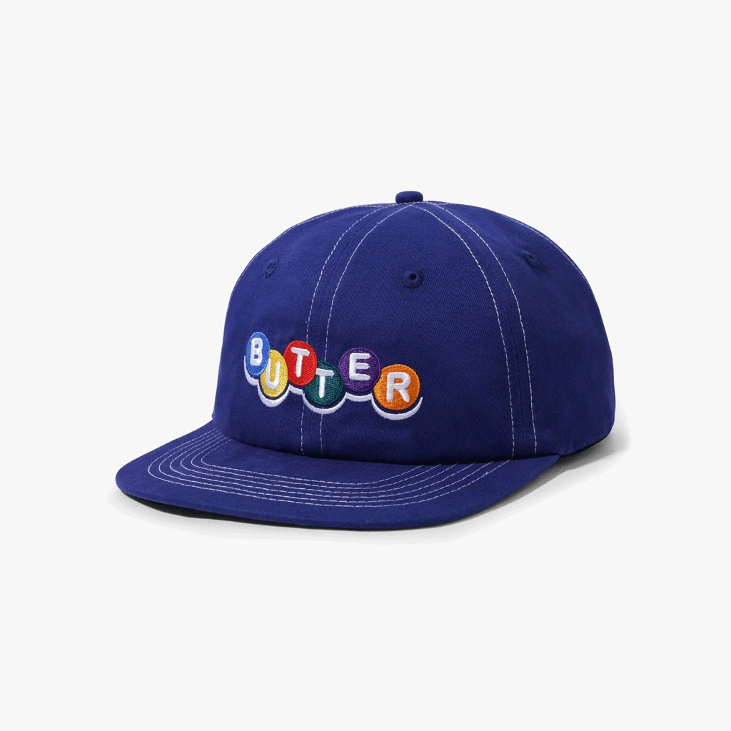 butter goods cap 6 panel lottery (navy) – Amigos Skate Shop