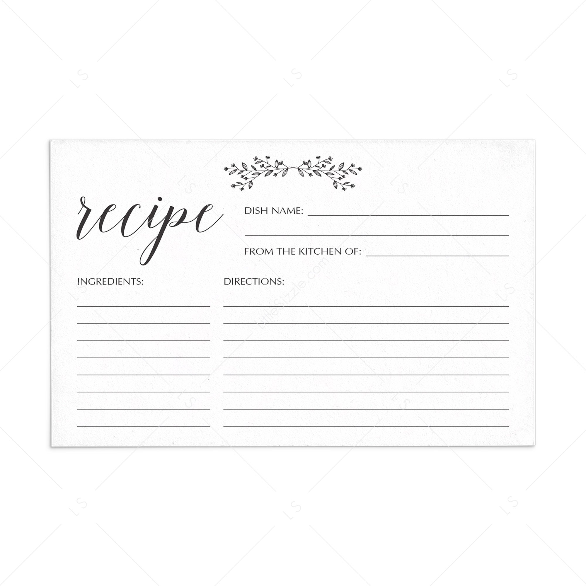 recipe card clipart