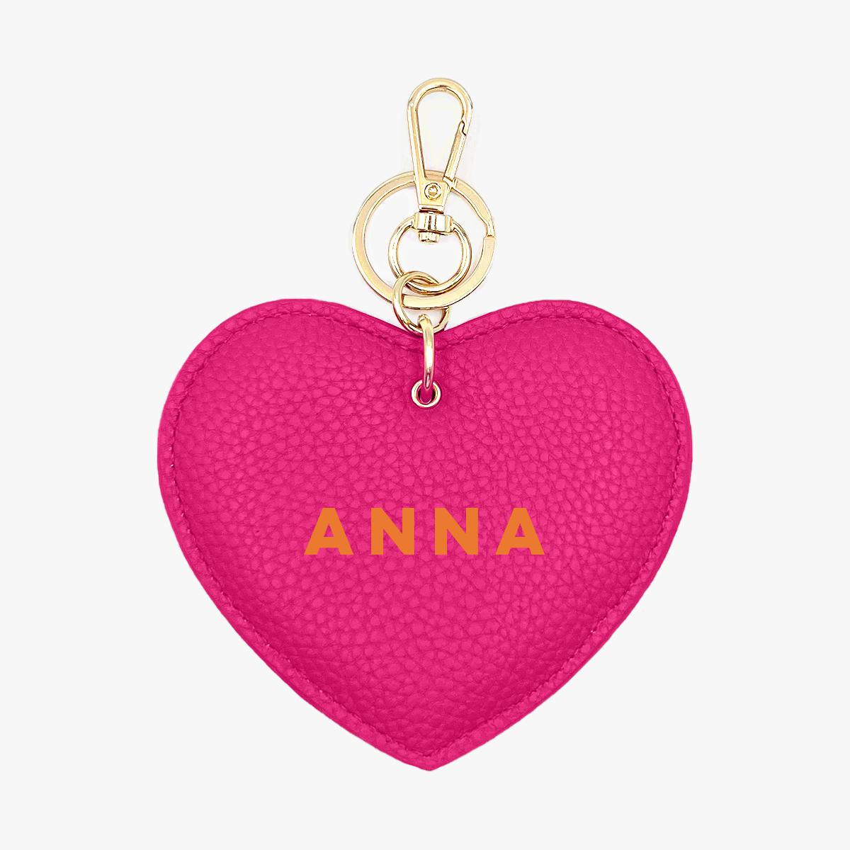 Thin Name Personalised Leather Heart Keyring – Coverlab