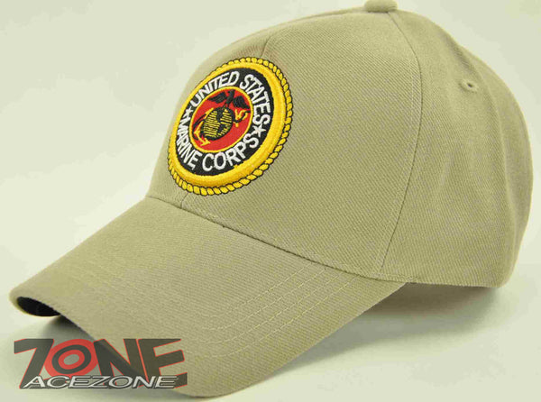 USMC MARINE ROUND CAP HAT TAN NEW