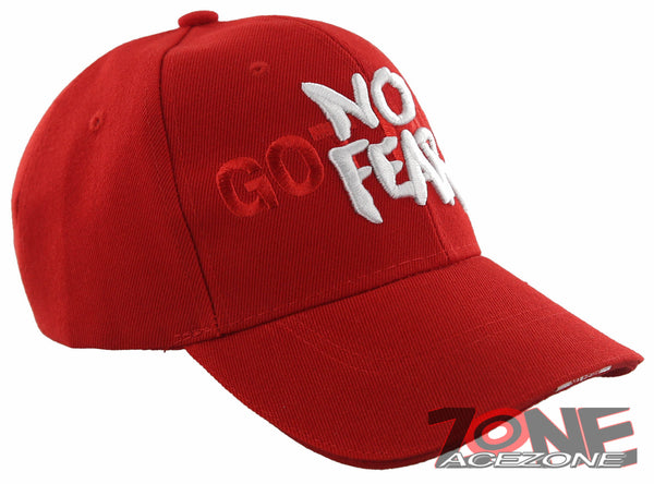 RED NO FEAR GOT FAITH JESUS GOD RELIGIOUS BASEBALL CAP HAT 