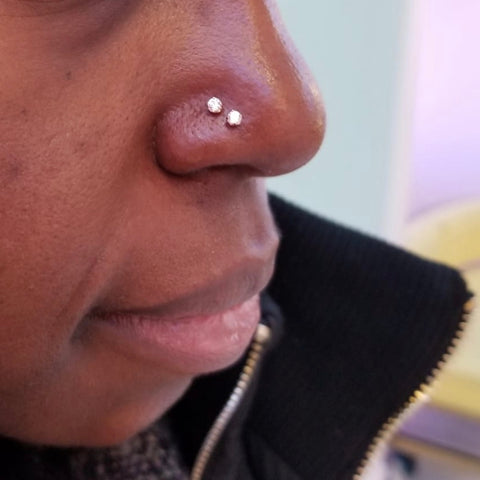 Double nose piercing