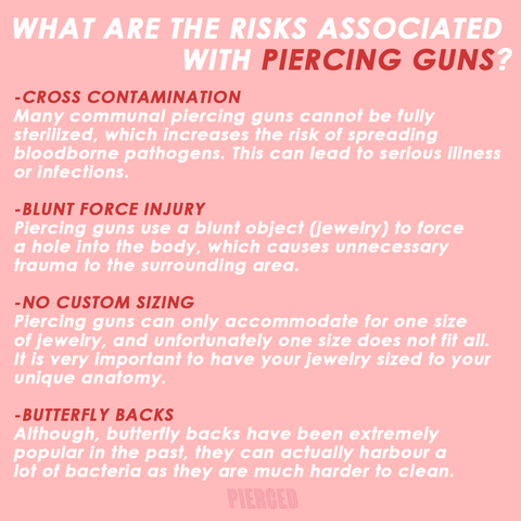 piercing gun risks