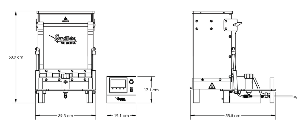 VC Ultra Acid Vapor Cleaning System - Dimensions