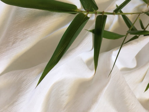 BAMBOO cotton BEDDING LOOM LIVING bedlinen white