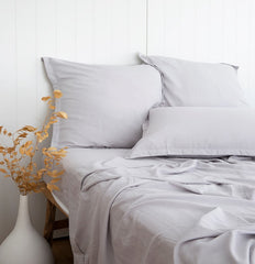 ASH GREY BAMBOO SHEETS SET LOOM LIVING ETHICALLY MADE BAMBOO BEDLINEN