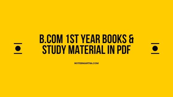 Business Law Notes For Bcom 1st Year Pdf Download