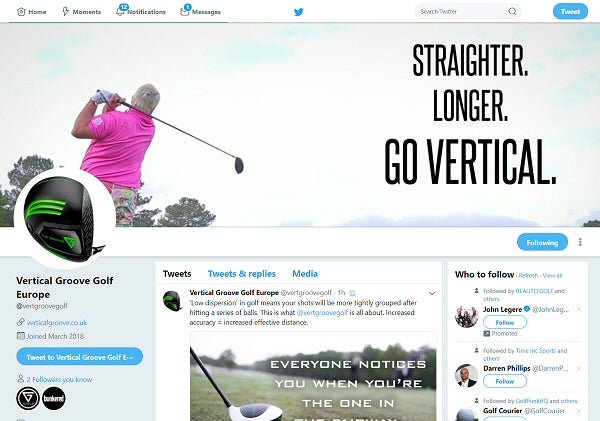 Follow Vertical Groove Golf Europe on Twitter @vertgroovegolf