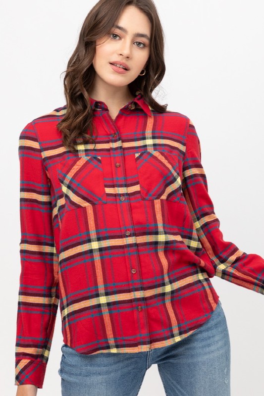 London Plaid Pocket Button Down