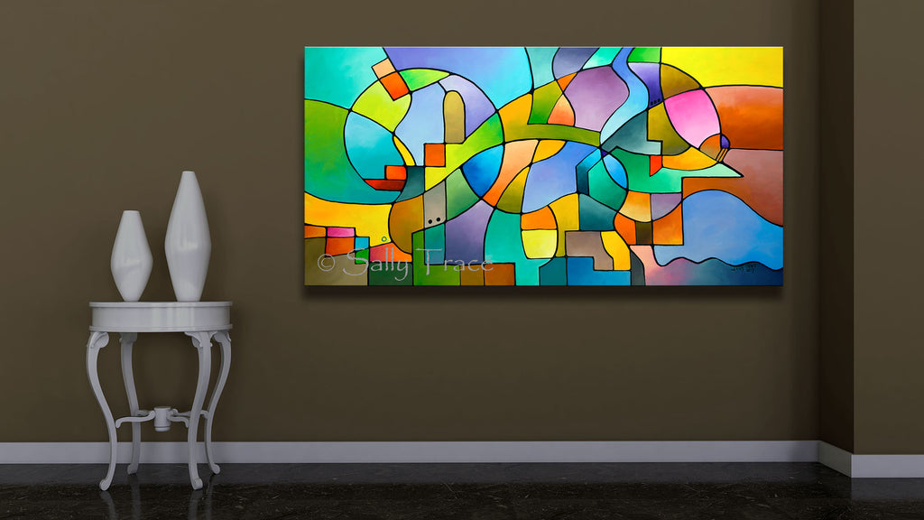 Modern contemporary abstract wall art by Sally Trace